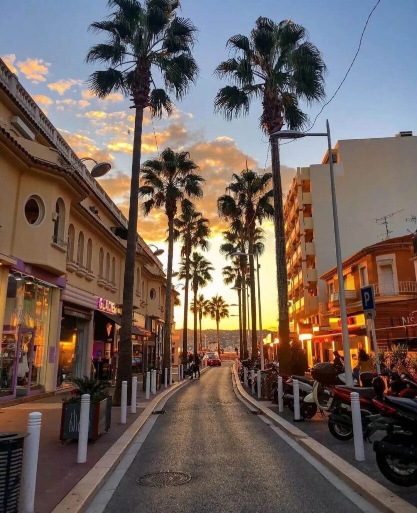 Streets of Antibes Old Town near cafés and local shops