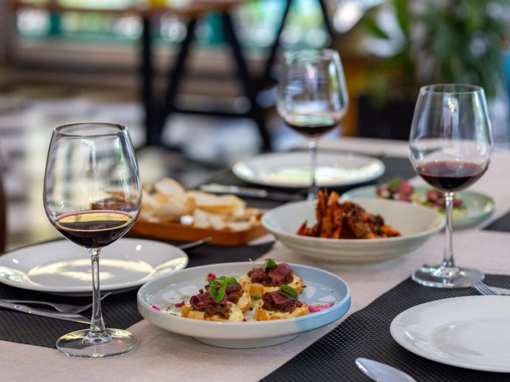 Simple local meal served at a restaurant in Avignon