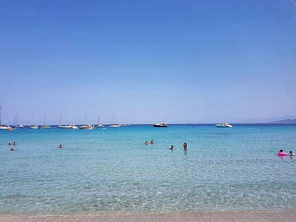 Quiet beach near Bastia with clear water and minimal crowds