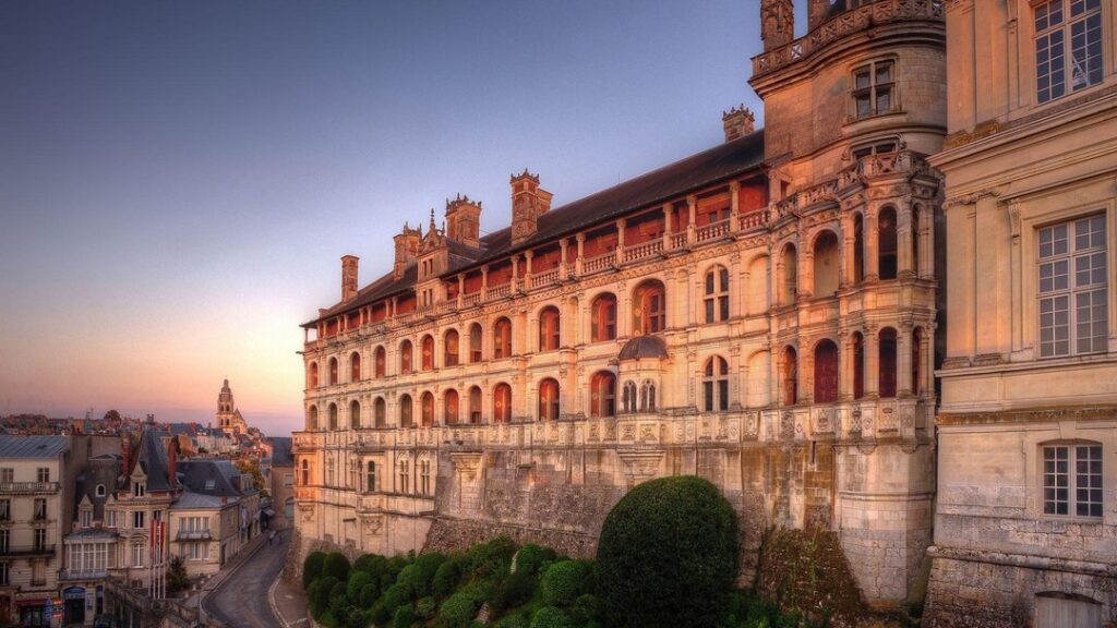Château Royal de Blois courtyard in soft morning light