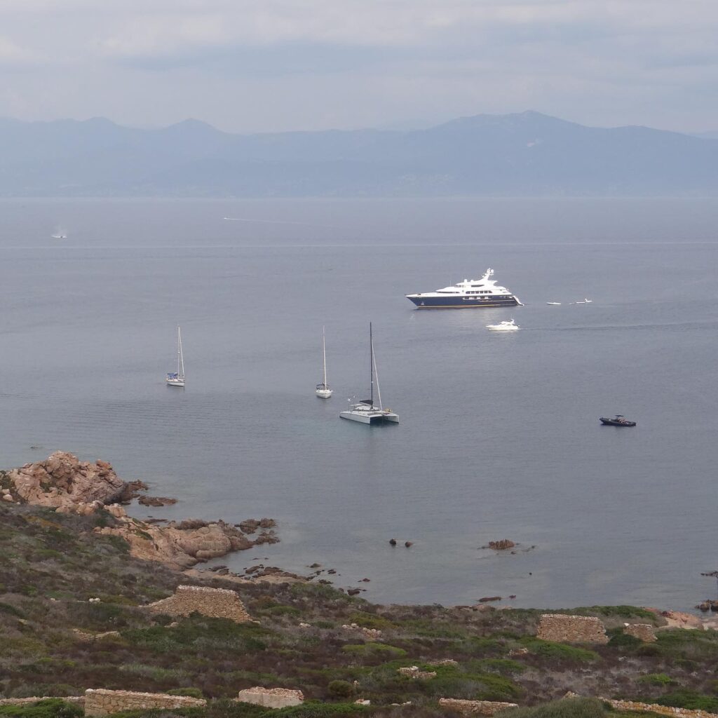 Boat trip from Ajaccio showing coastline and Sanguinaires Islands