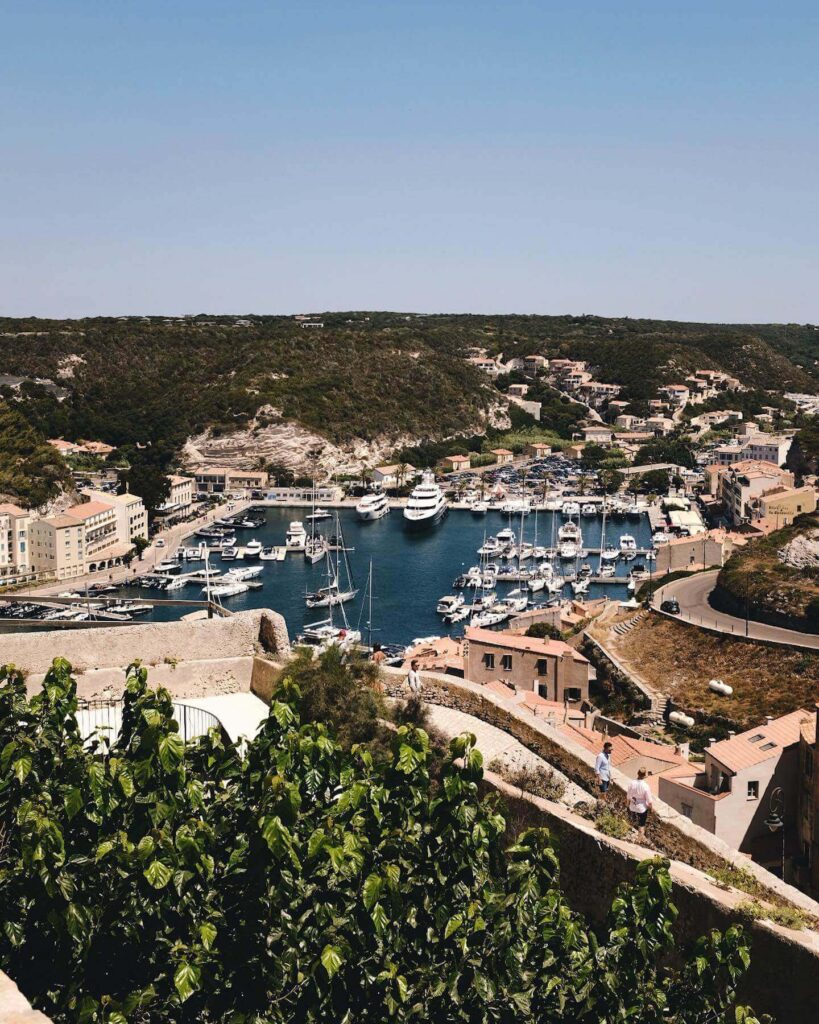 Parking area and walkable streets near Bonifacio old town