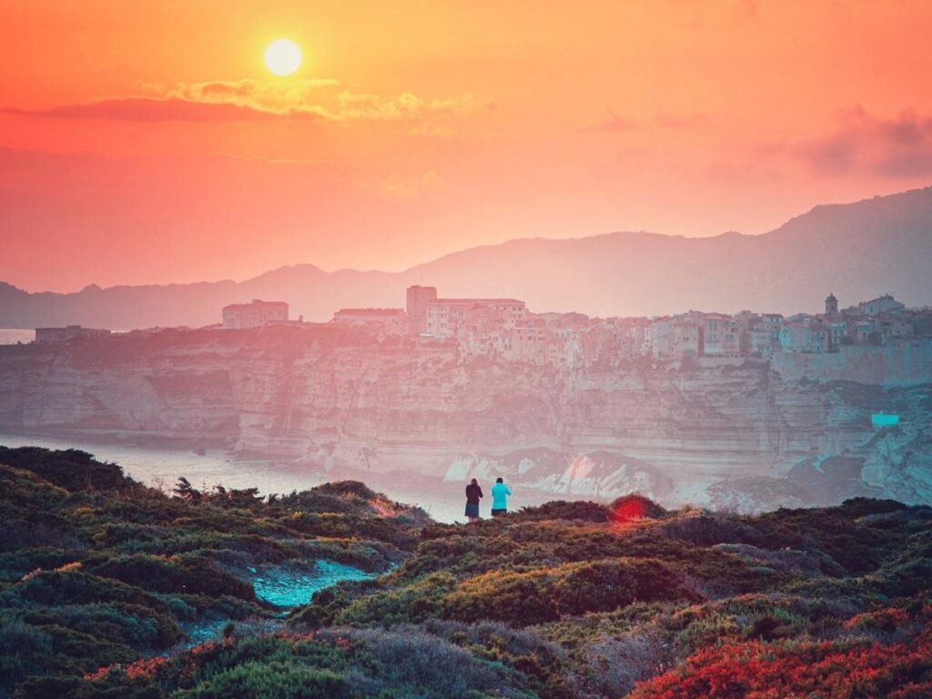 Bonifacio cliffs and old town during a quieter shoulder season