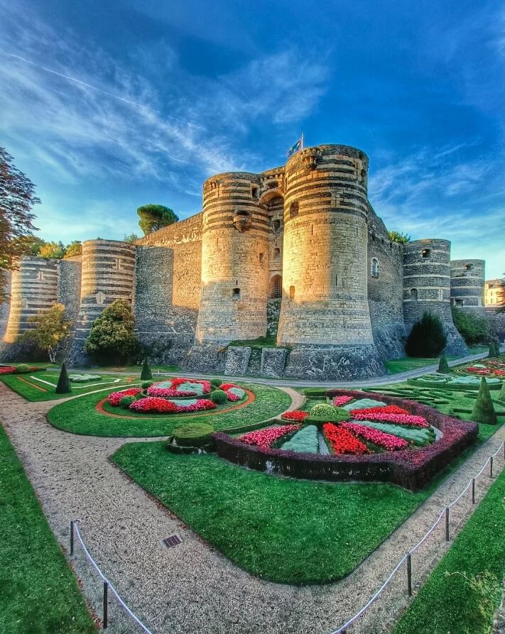 Château d’Angers seen from the city as a landmark