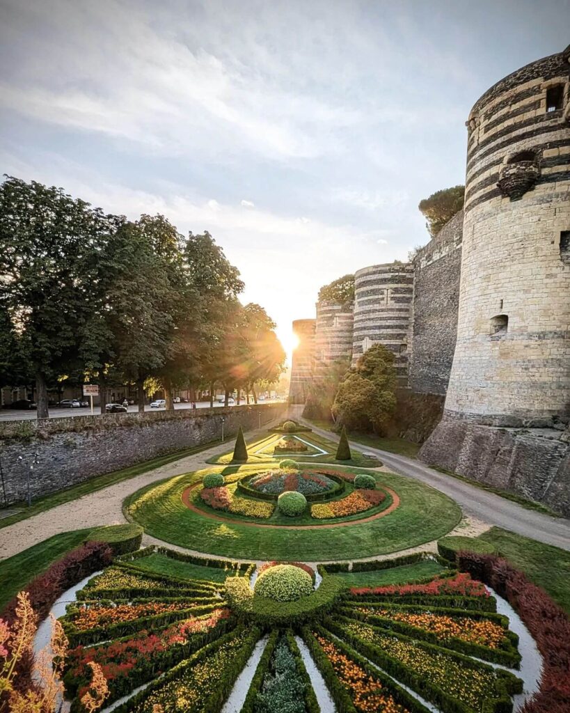 Château d’Angers fortress with towers and ramparts view
