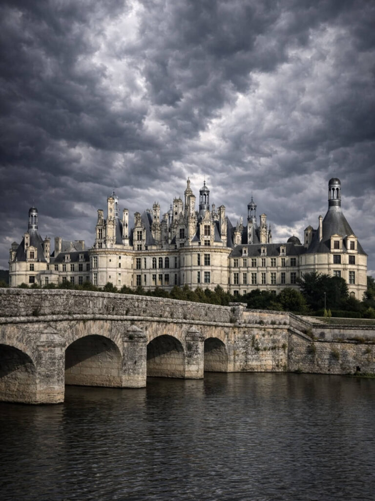 Château de Chambord in Loire Valley France with castle architecture