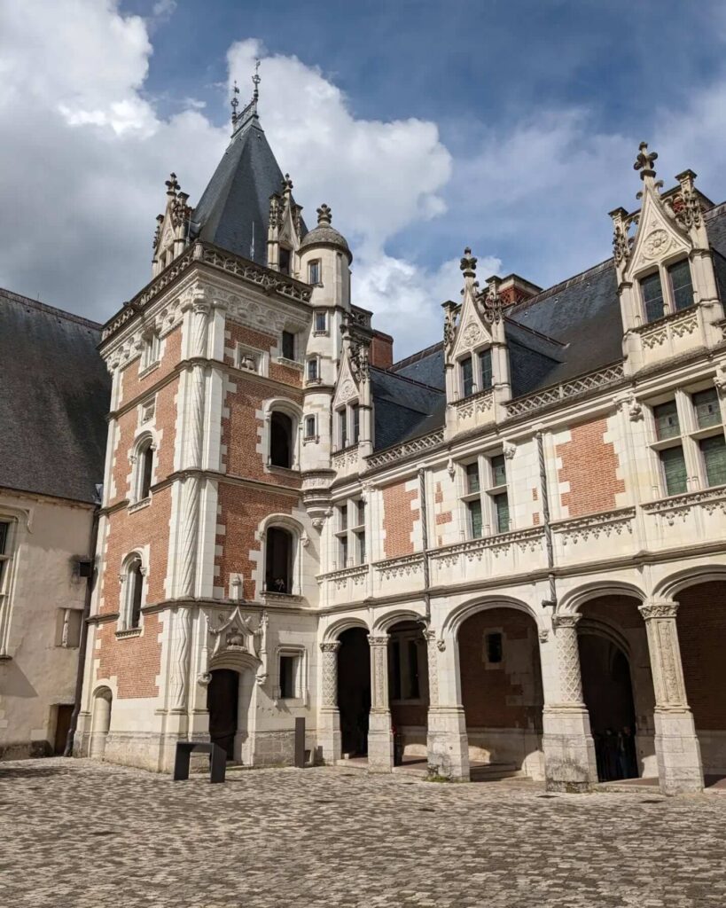Château Royal de Blois courtyard with mixed architectural styles