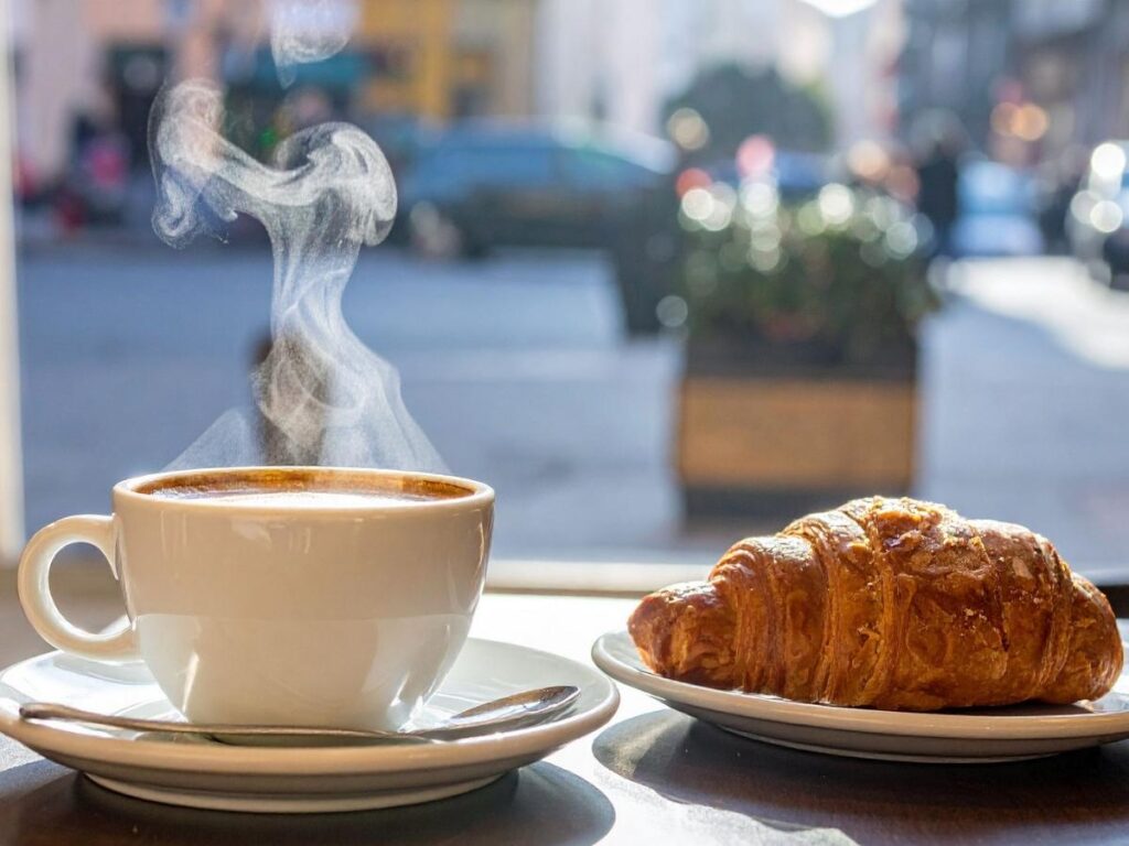 café in Chinon old town with a relaxed dining atmosphere