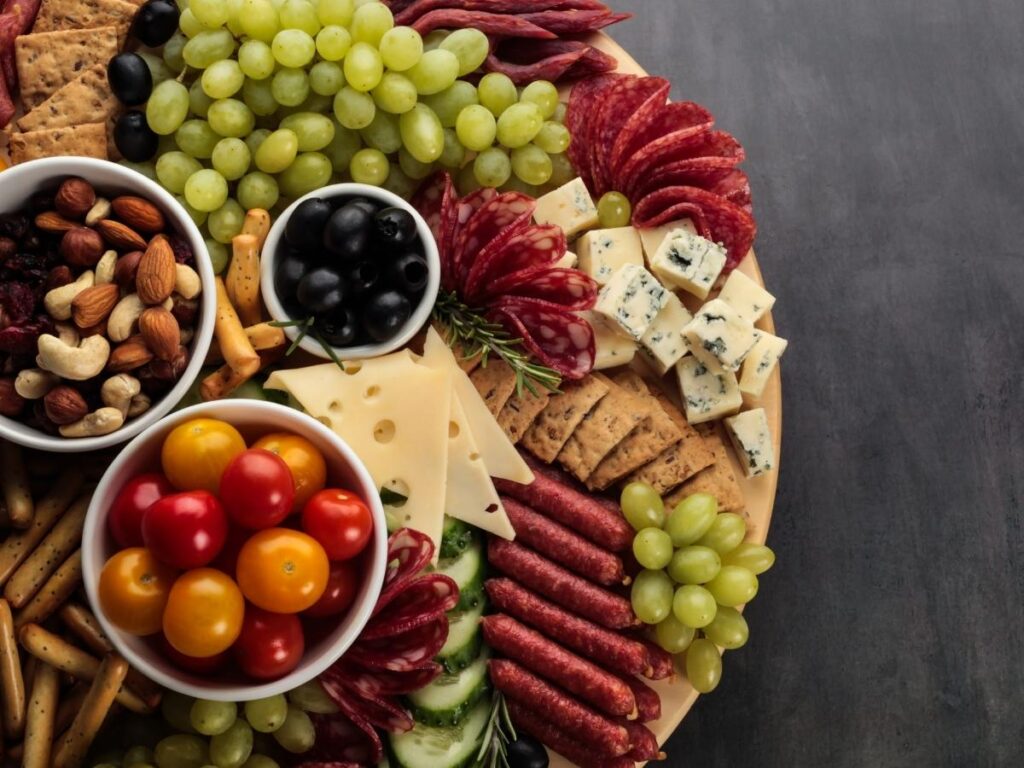 Corsican charcuterie and local cheese served in Sartène restaurant