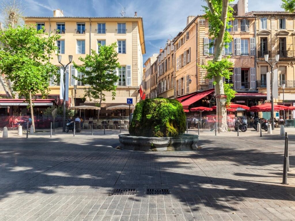 Cours Mirabeau in Aix-en-Provence during a calm morning with fewer people