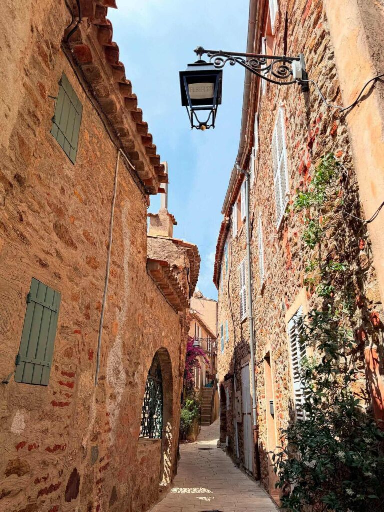 Hilltop village of Gassin with views over the coastline near Saint Tropez