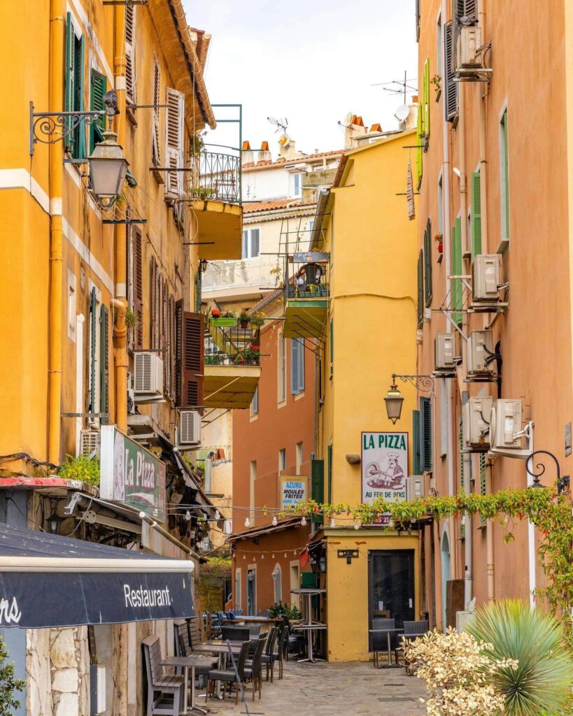 Peaceful view of Ajaccio harbor and old town at sunset