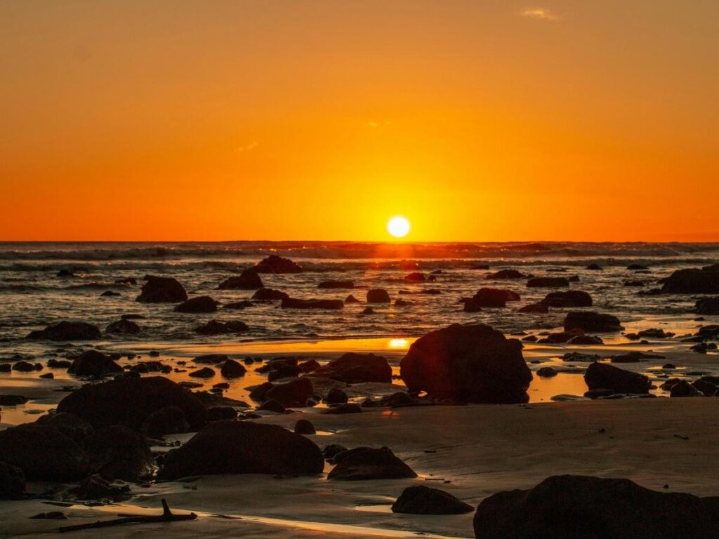 Peaceful sunset along the La Ciotat coastline with cliffs and sea