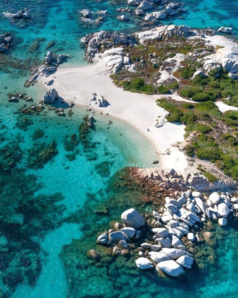 Clear water and rocky landscape at the Lavezzi Islands near Bonifacio