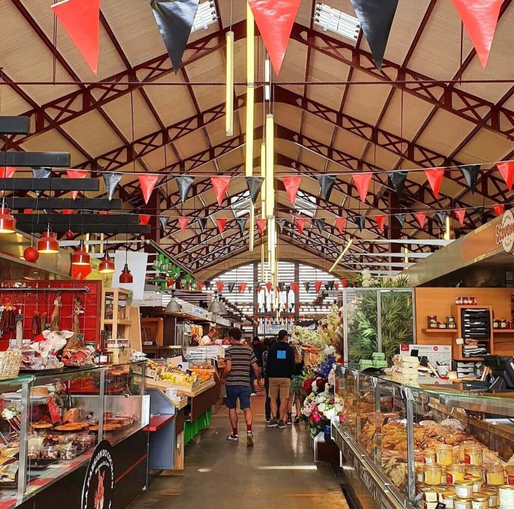 Les Halles market in Biarritz with local food and produce