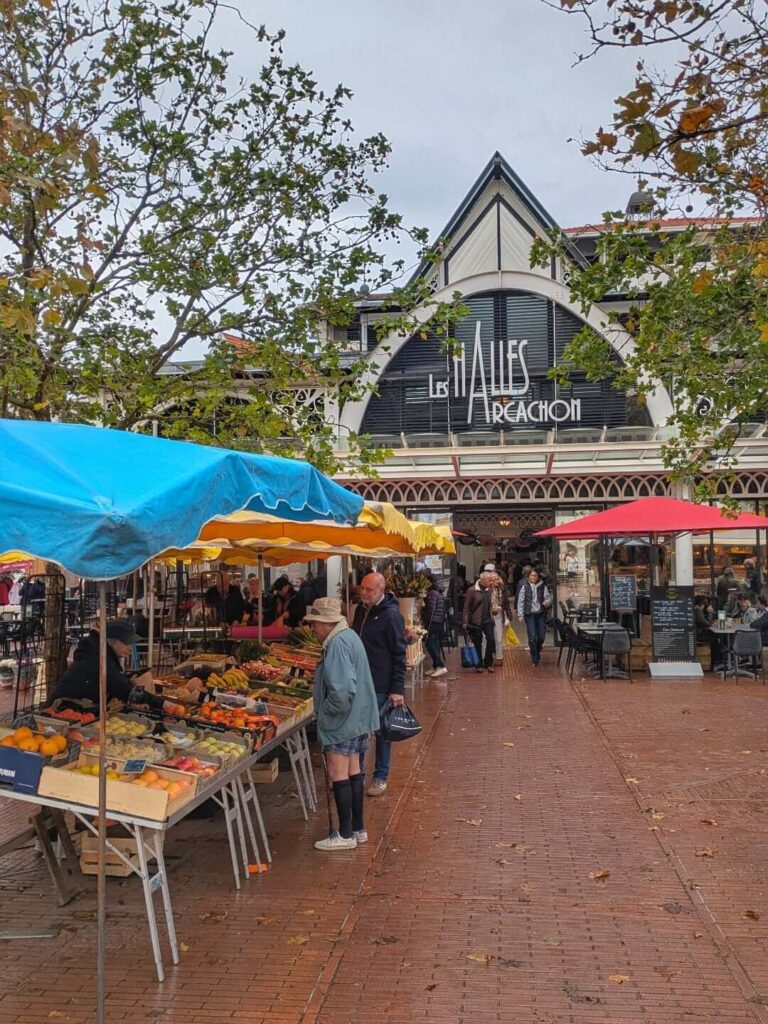 Les Halles indoor market in Avignon with fresh local produce and food