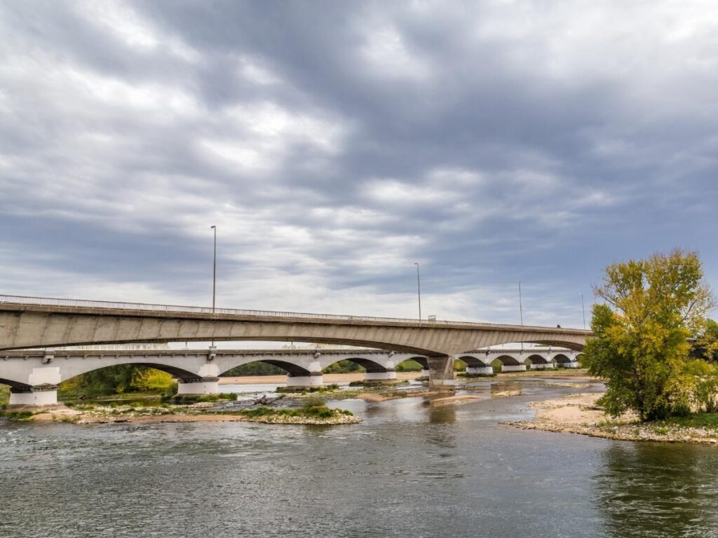 Loire River riverside walk in Orléans at sunset with peaceful atmosphere