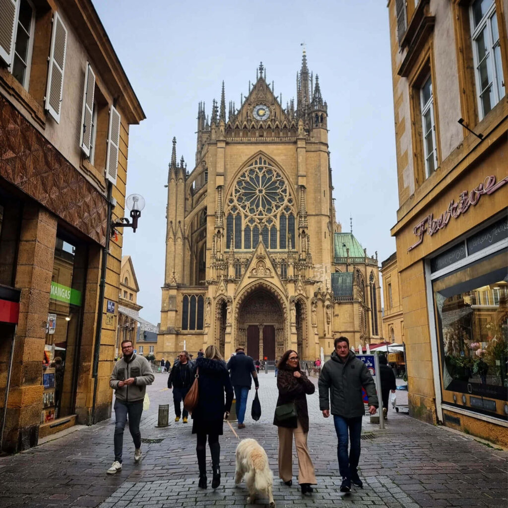 Metz Cathedral in the early morning with soft light