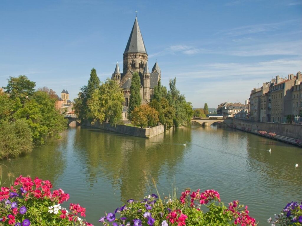 Quiet moment by the river in Metz