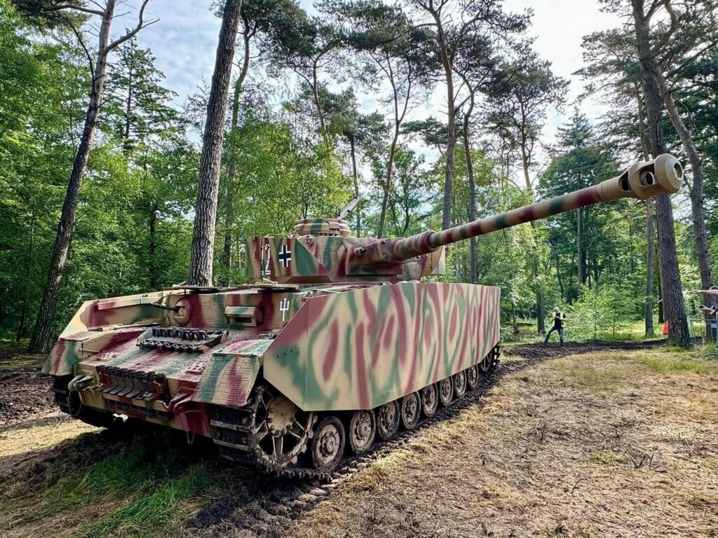 Musée des Blindés in Saumur with rows of armored vehicles