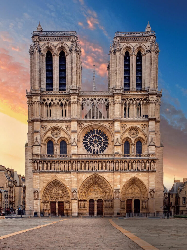 Notre Dame de Paris located on Ile de la Cite in the Seine River