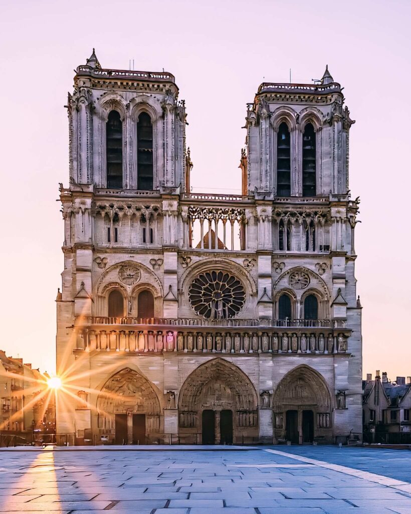 Detailed Romanesque facade of Notre-Dame la Grande in Poitiers