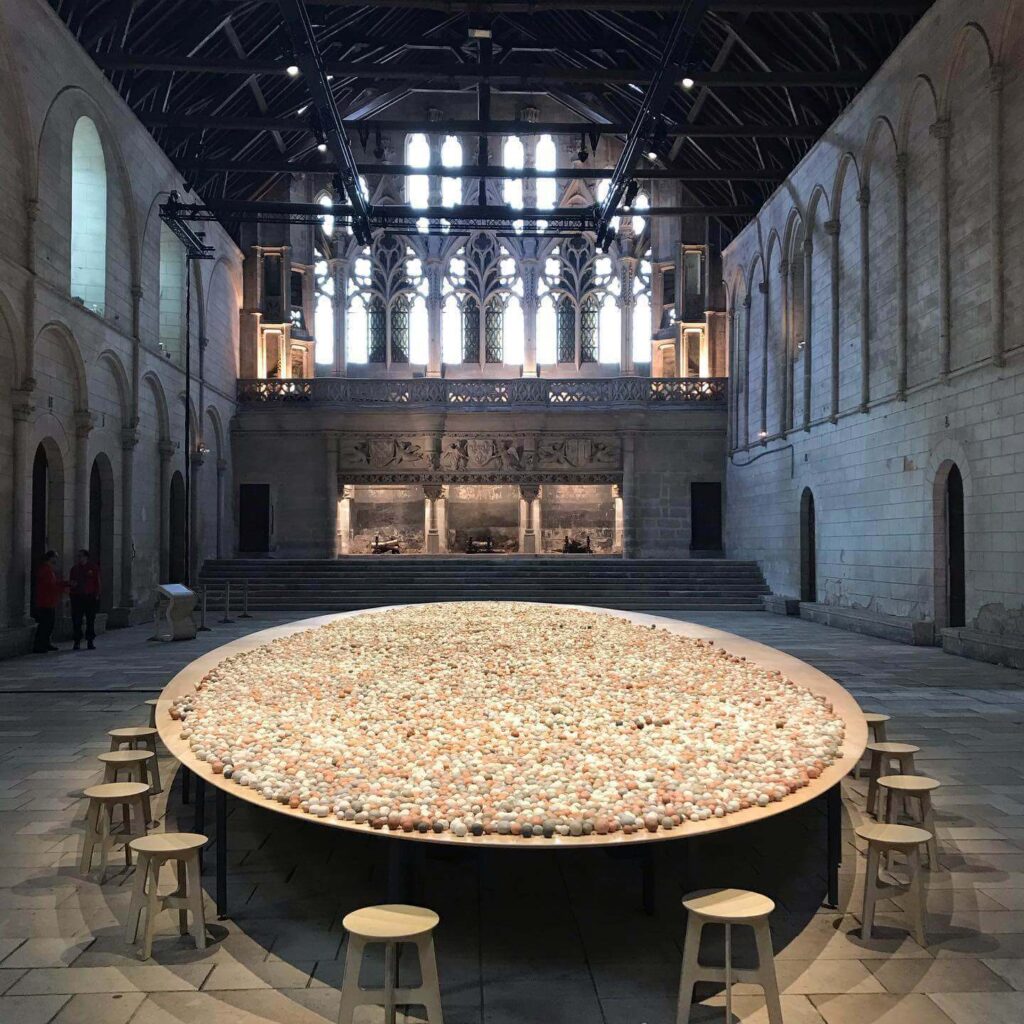 Palais des Comtes de Poitou interior hall showing historic architecture