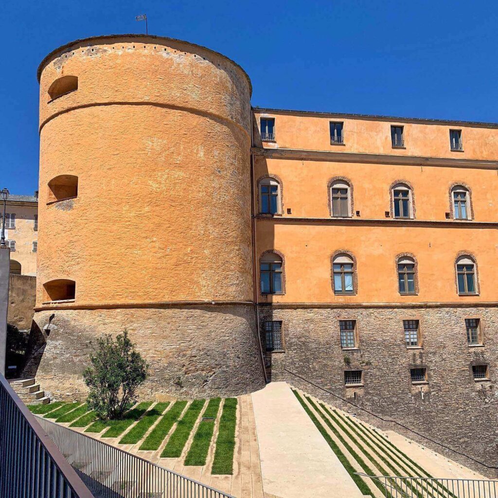 Governors Palace in Bastia with panoramic view over the sea