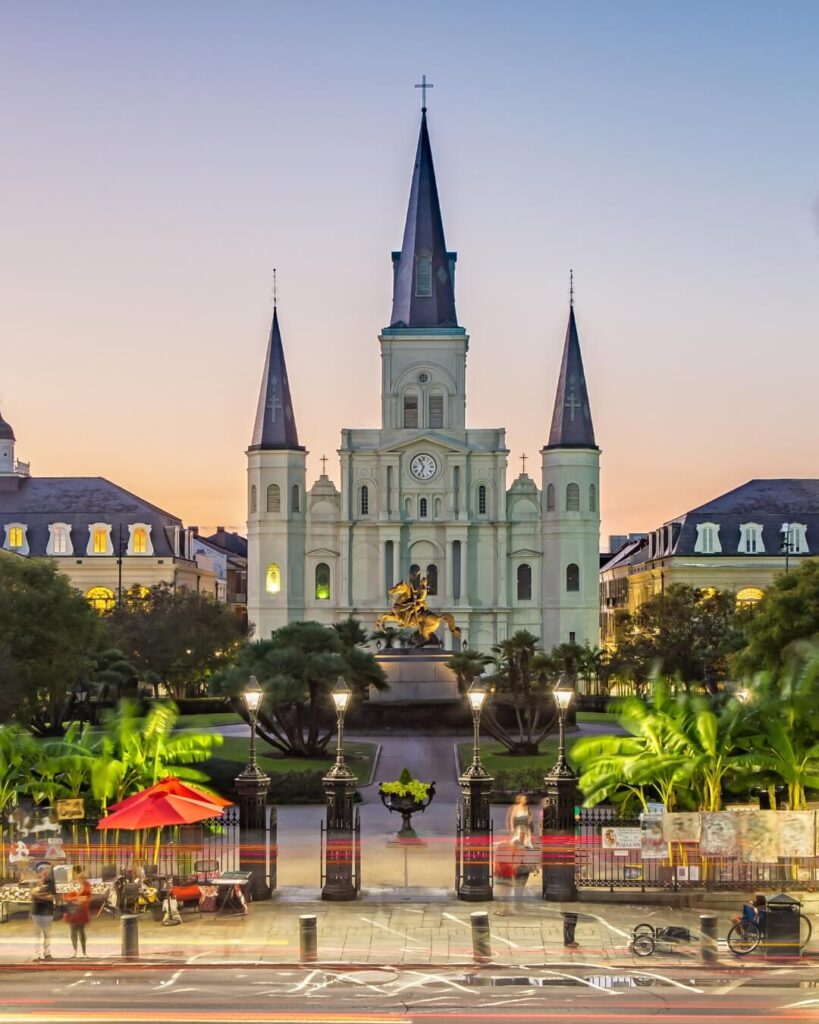 Place du Martroi in Orléans with Joan of Arc statue in the center
