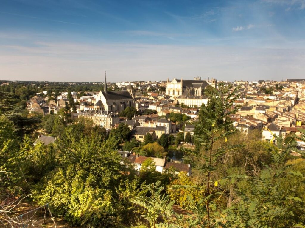 Poitiers France across seasons summer cafes 