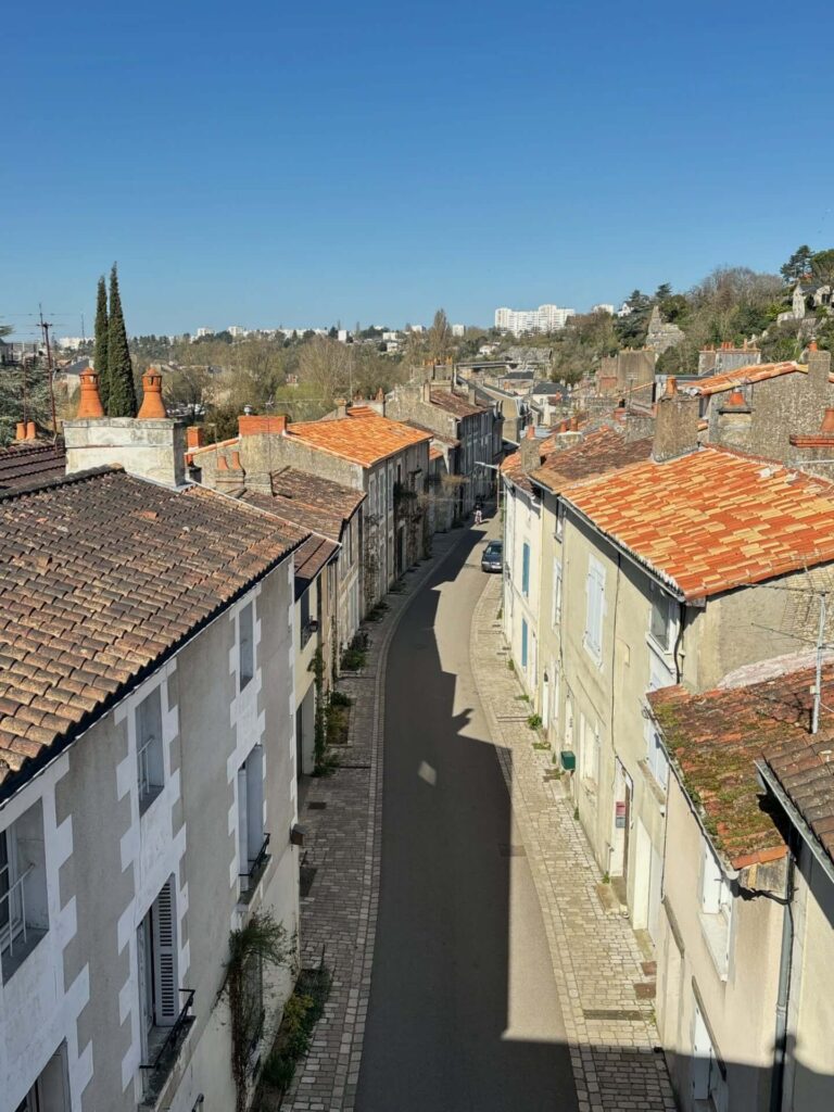 Quiet street in Poitiers France showing calm atmosphere and slow travel experience