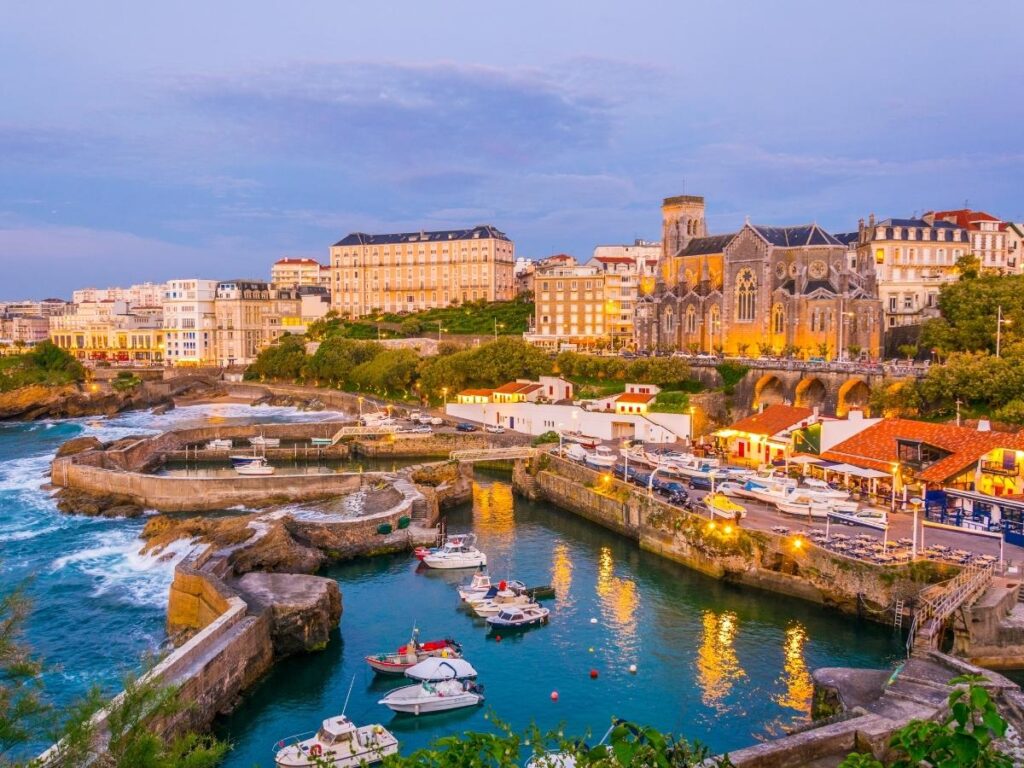Port Vieux Biarritz small sheltered beach with calm water