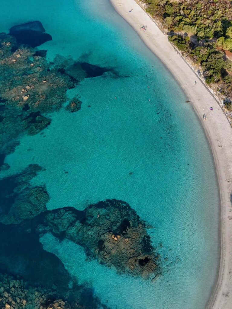 Porto Vecchio beaches showing difference between busy summer and quieter seasons