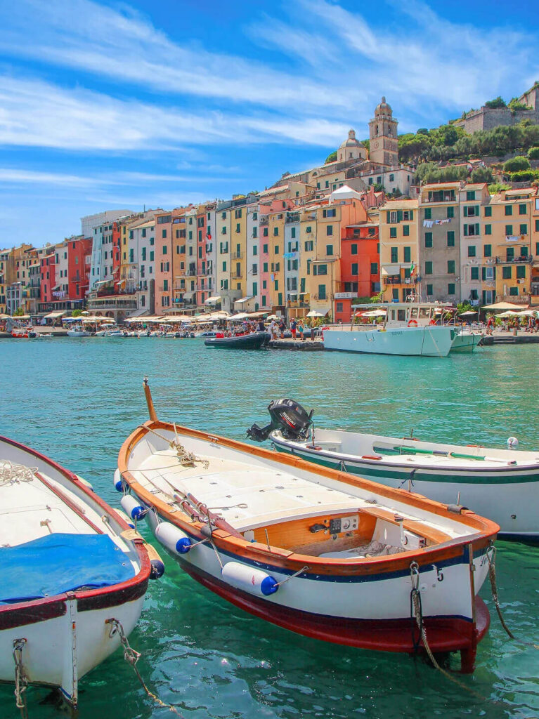Sunset view over Porto Vecchio harbor from the citadel