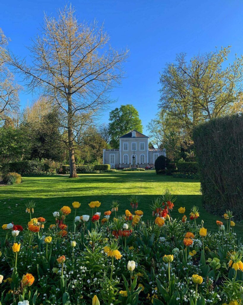 Provins in spring with greenery and quiet streets