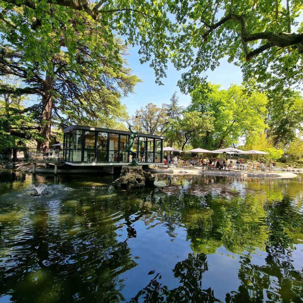 Rocher des Doms gardens with scenic views over Avignon and river