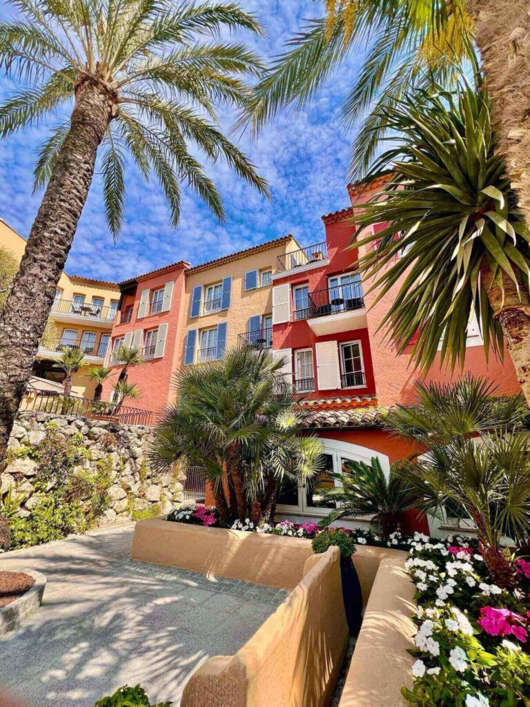 Quiet streets in Saint Tropez during spring with mild weather