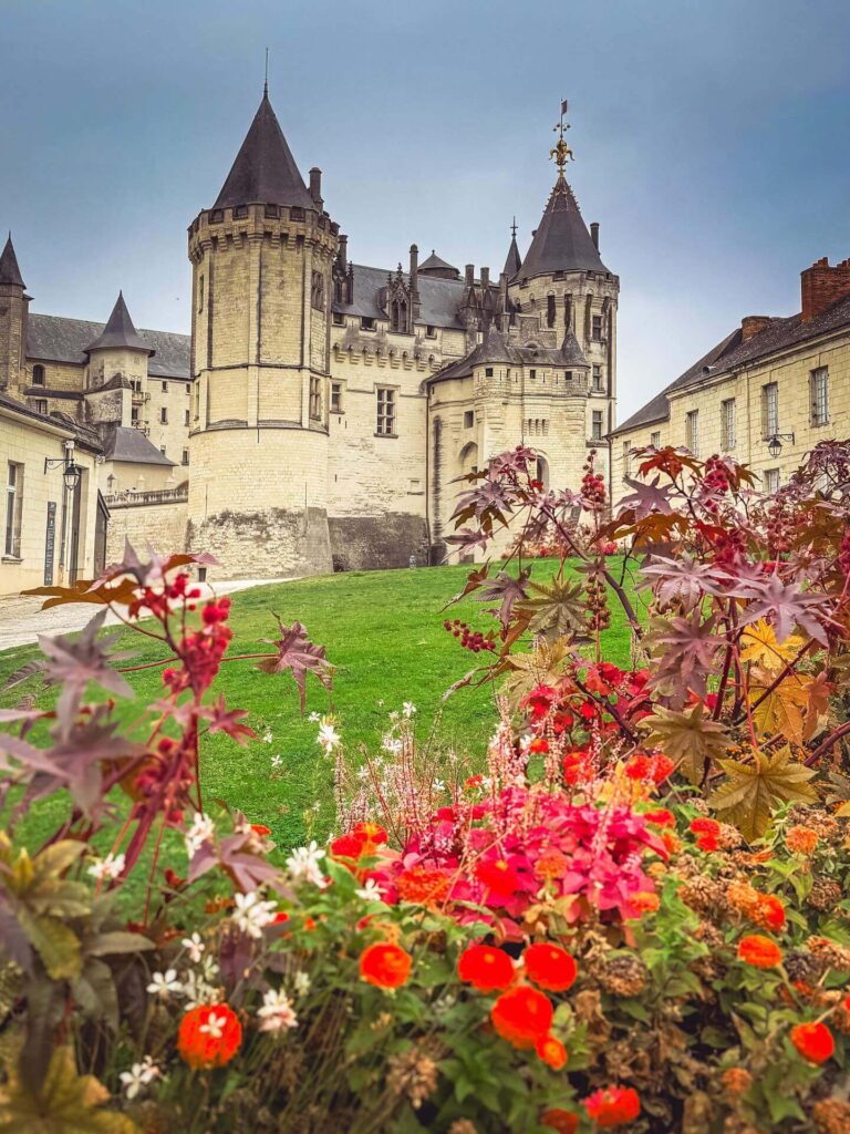Saumur across different seasons including spring, summer, and autumn