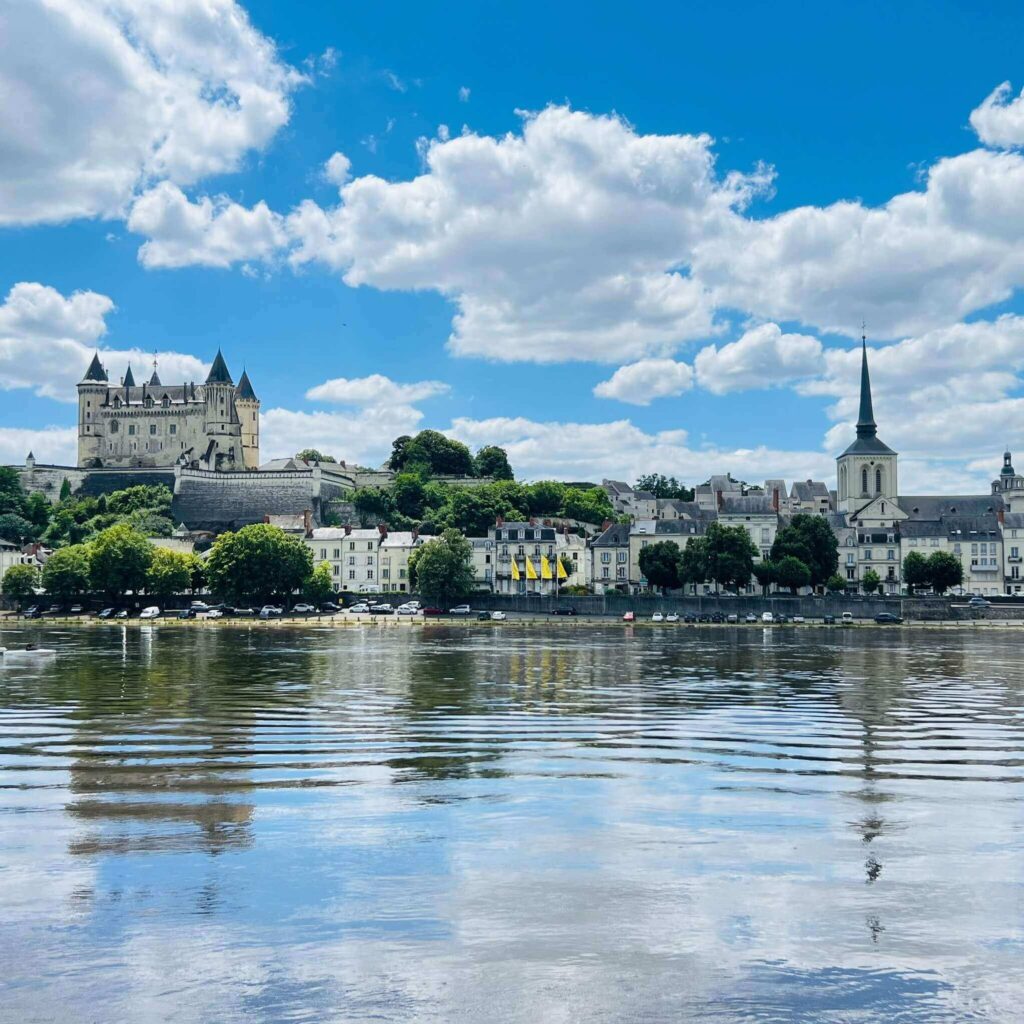 Relaxed moment by the Loire River in Saumur