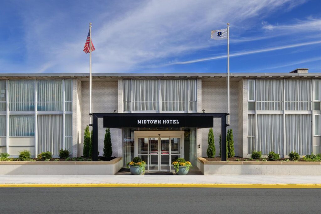 Exterior of The Midtown Hotel in Boston Back Bay near major attractions