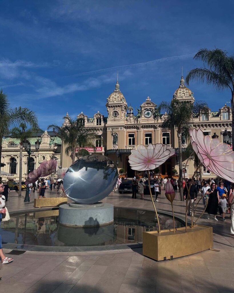 Walking through Monaco streets with stairs and pathways connecting areas