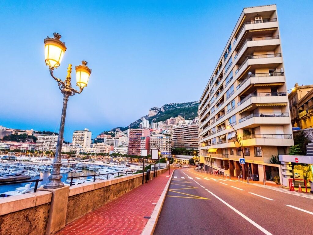 Walking path connecting different areas of Monaco