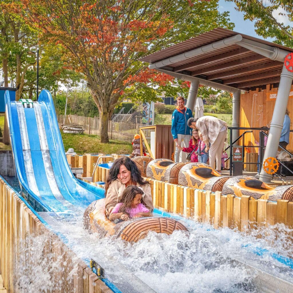Water slides and attractions inside Aquascope