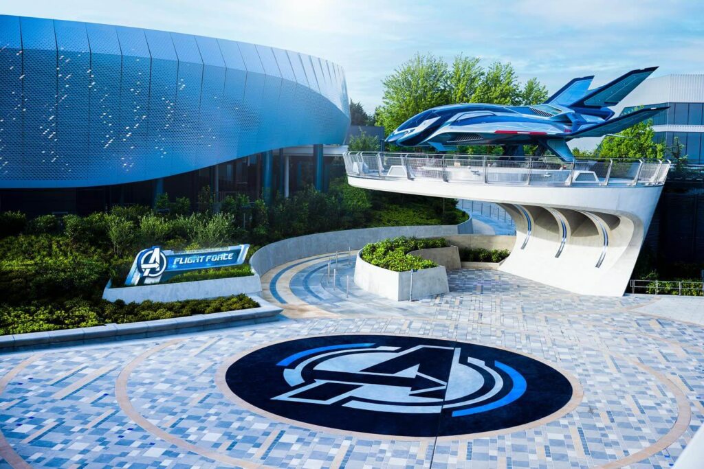 Avengers Assemble Flight Force roller coaster at Disneyland Paris
