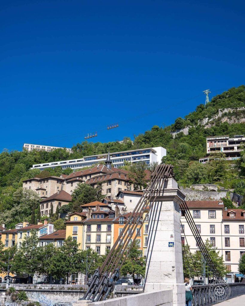 Historic Bastille fortress overlooking Grenoble, France