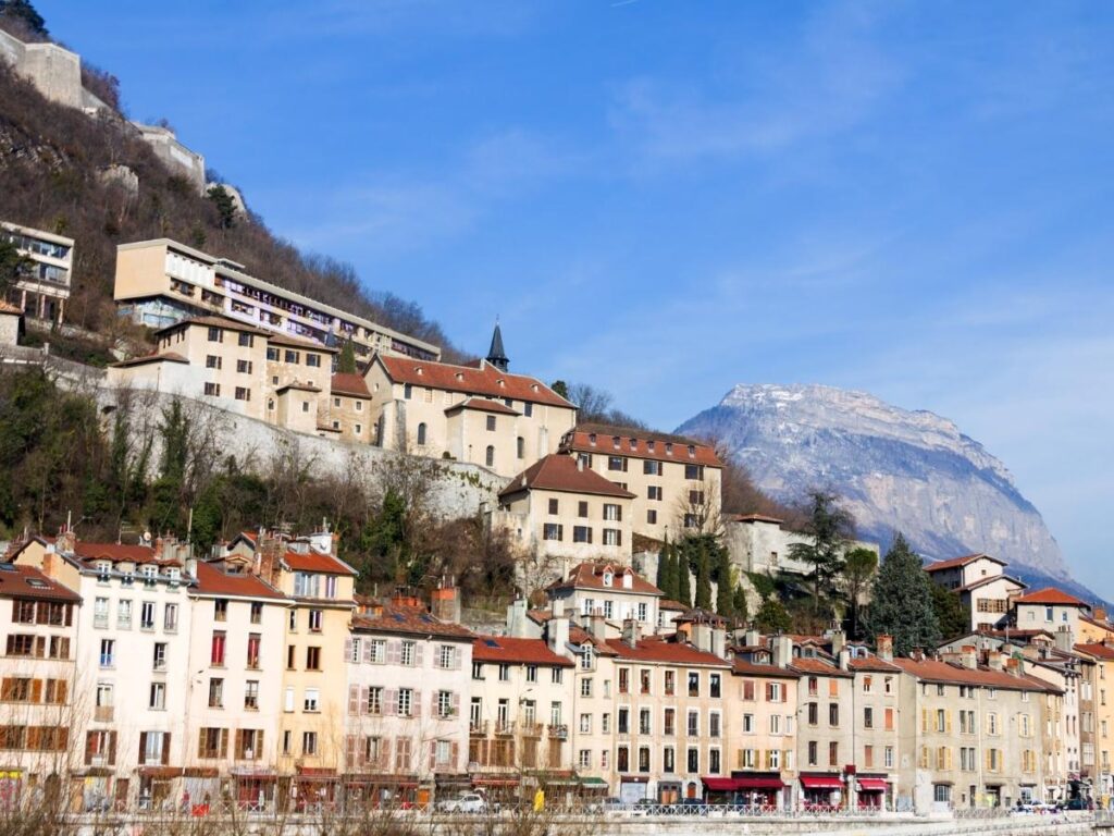 Panoramic views over Grenoble from the Bastille