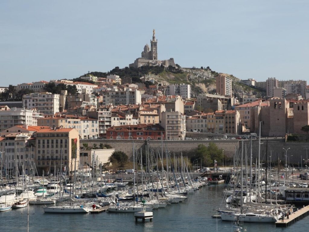 View of Marseille Old Port from Notre Dame de la Garde