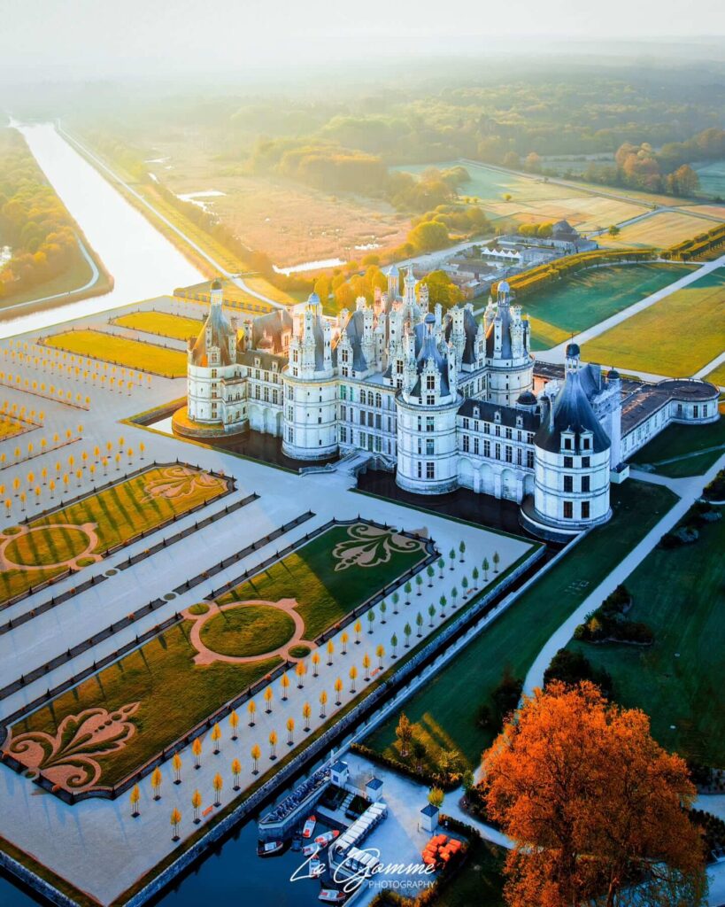 Château de Chambord surrounded by Loire Valley forest