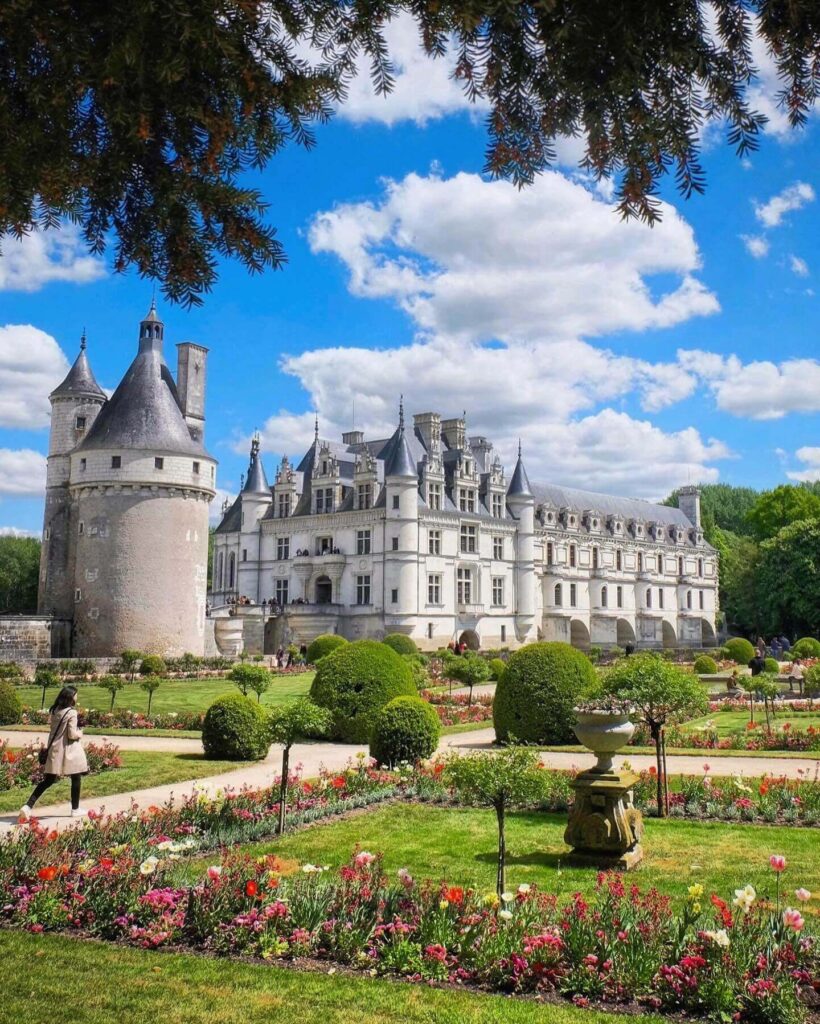 Château de Chenonceau over the river in France