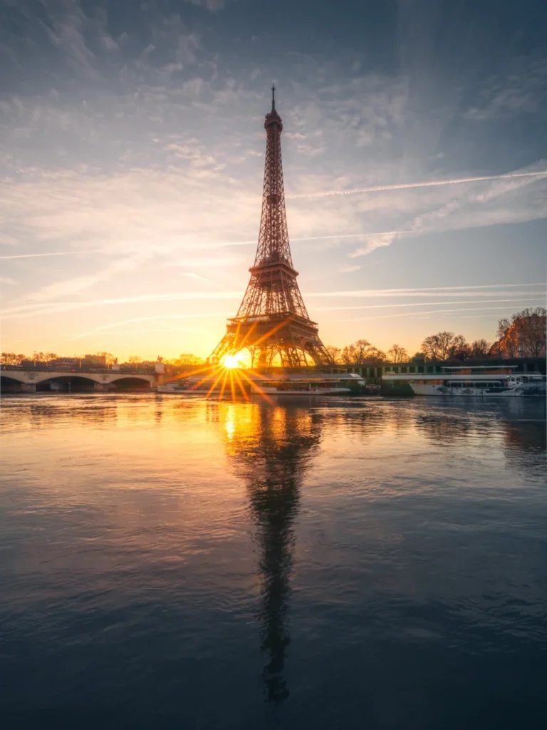 Eiffel Tower in the early morning with soft light and fewer crowds in Paris